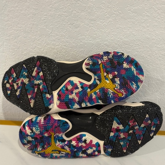 Air Jordan Why Not? Colorful Athletic Sneakers with Pink and Blue Accents
